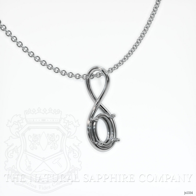 18K White Gold Solitaire Pendant Setting