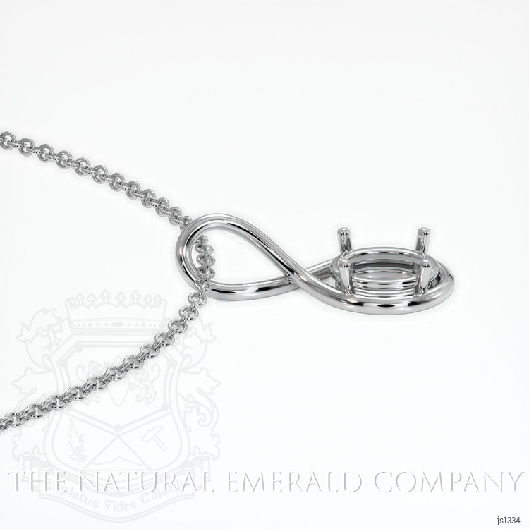 18K White Gold Solitaire Pendant Setting