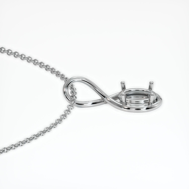 18K White Gold Solitaire Pendant Setting