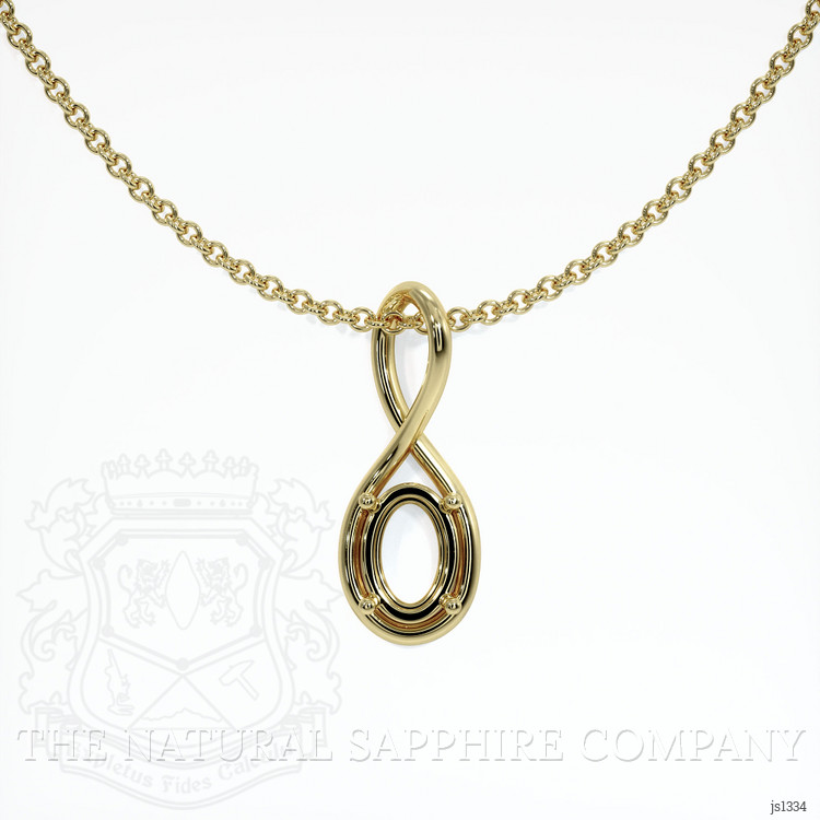14K Yellow Gold Solitaire Pendant Setting