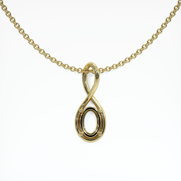 14K Yellow Gold Solitaire Pendant Setting