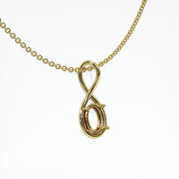 14K Yellow Gold Solitaire Pendant Setting Image