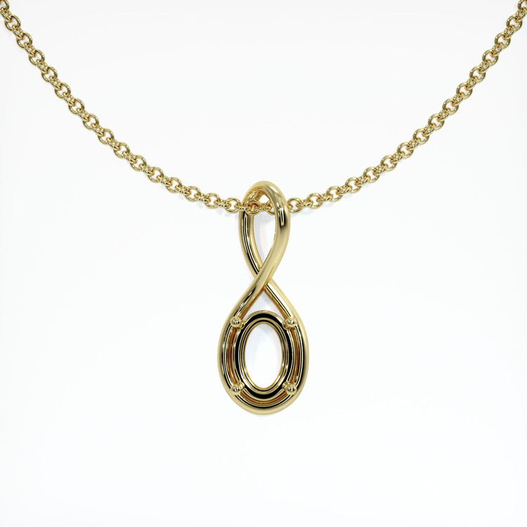 18K Yellow Gold Solitaire Pendant Setting