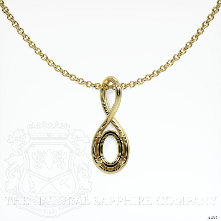 18K Yellow Gold Solitaire Pendant Setting