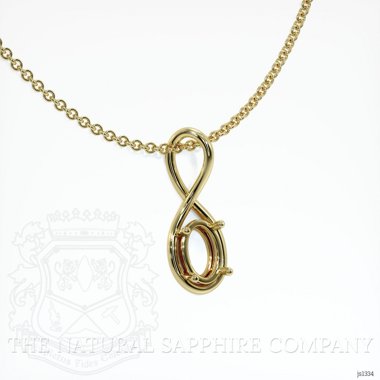 18K Yellow Gold Solitaire Pendant Setting