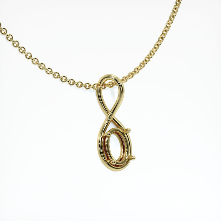 18K Yellow Gold Solitaire Pendant Setting