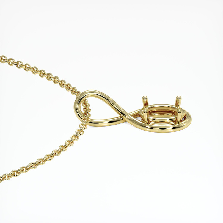 18K Yellow Gold Solitaire Pendant Setting