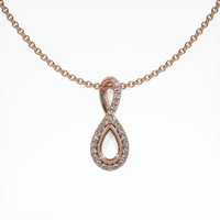 14K Rose Gold Pave Pendant Setting Video