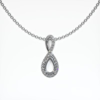 18K White Gold Pave Pendant Setting Video