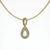 14K Yellow Gold Pave Pendant Setting Video