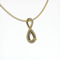 14K Yellow Gold Pave Pendant Setting Image