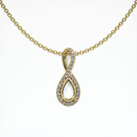 18K Yellow Gold Pave Pendant Setting Video