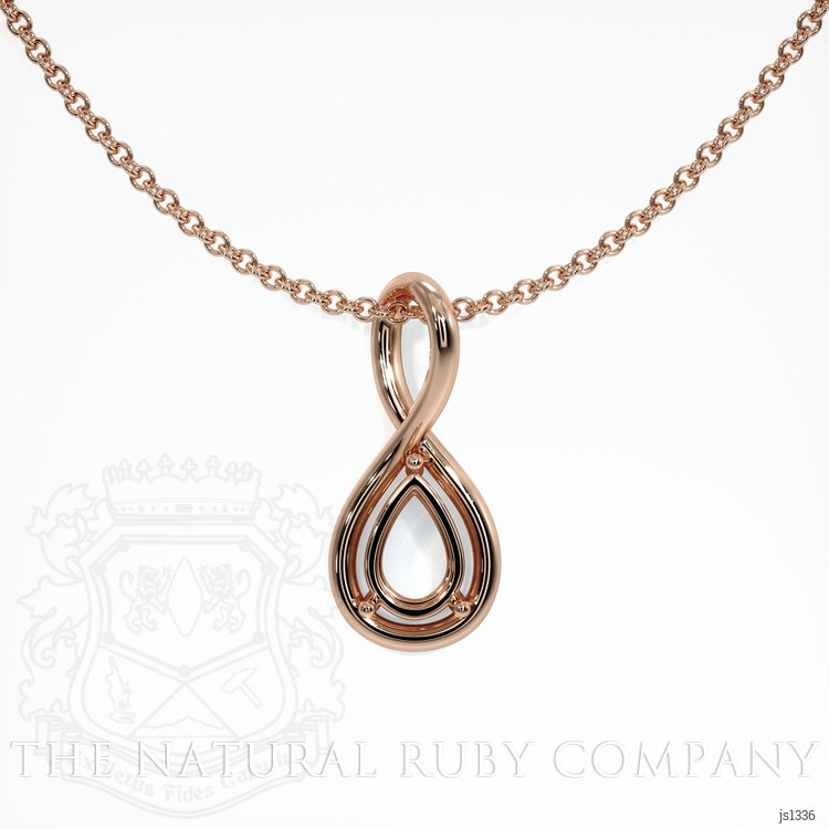 14K Rose Gold Solitaire Pendant Setting