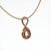 14K Rose Gold Solitaire Pendant Setting Image