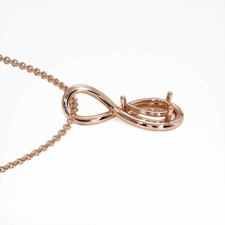 14K Rose Gold Solitaire Pendant Setting