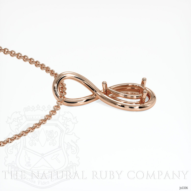 14K Rose Gold Solitaire Pendant Setting