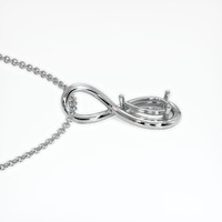 14K White Gold Solitaire Pendant Setting Image