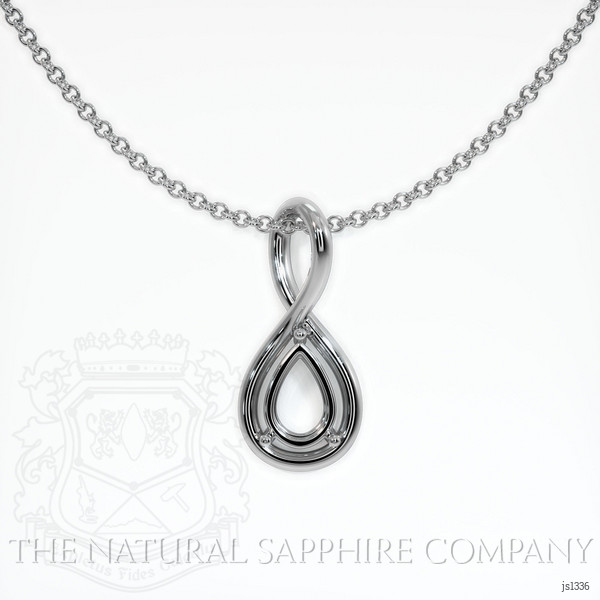  Emerald Pendant 1.12 Ct. 18K White Gold
