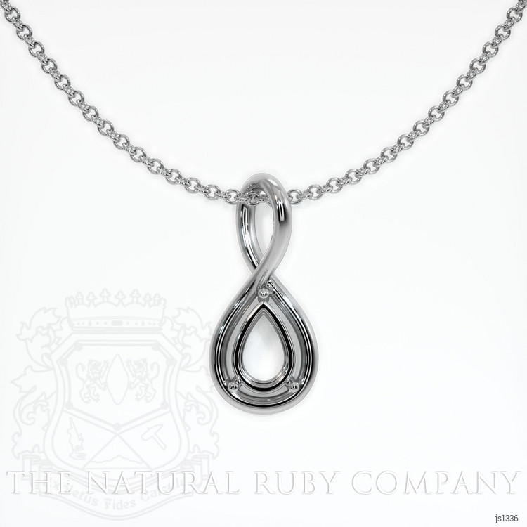 18K White Gold Solitaire Pendant Setting