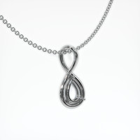 18K White Gold Solitaire Pendant Setting Image