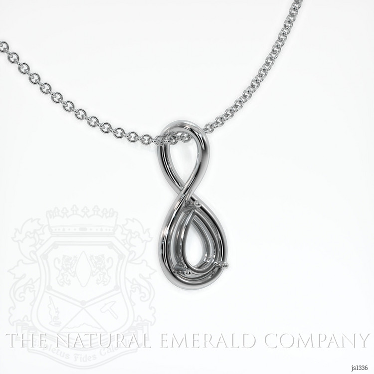 18K White Gold Solitaire Pendant Setting