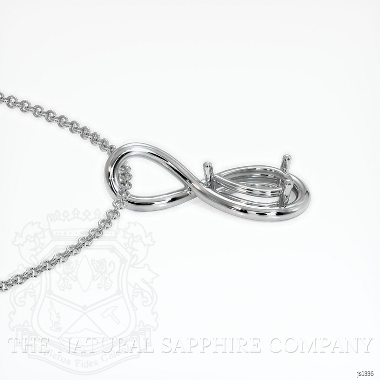 18K White Gold Solitaire Pendant Setting