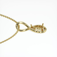 10K Yellow Gold Solitaire Pendant Setting Image