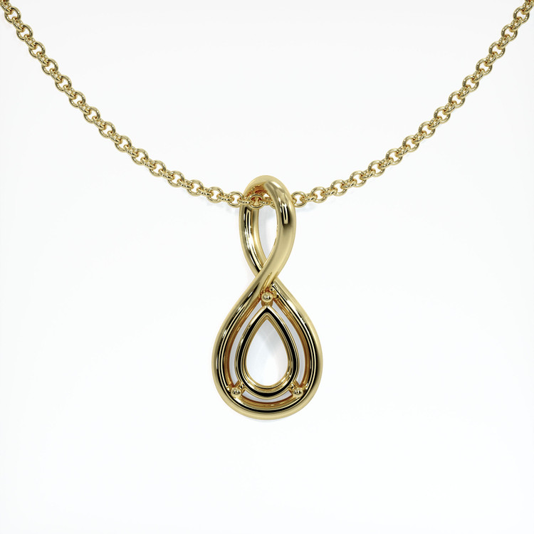 14K Yellow Gold Solitaire Pendant Setting