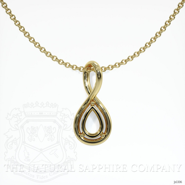 14K Yellow Gold Solitaire Pendant Setting