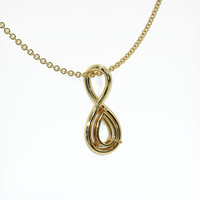 14K Yellow Gold Solitaire Pendant Setting Image