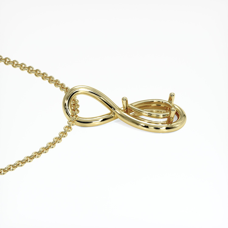 14K Yellow Gold Solitaire Pendant Setting