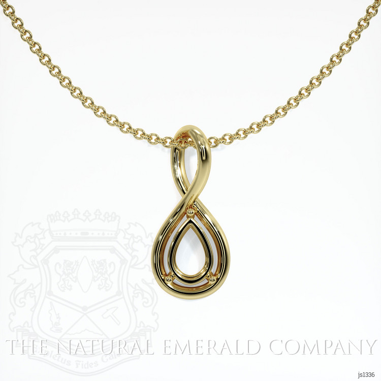  Emerald Pendant 1.12 Ct., 18K Yellow Gold