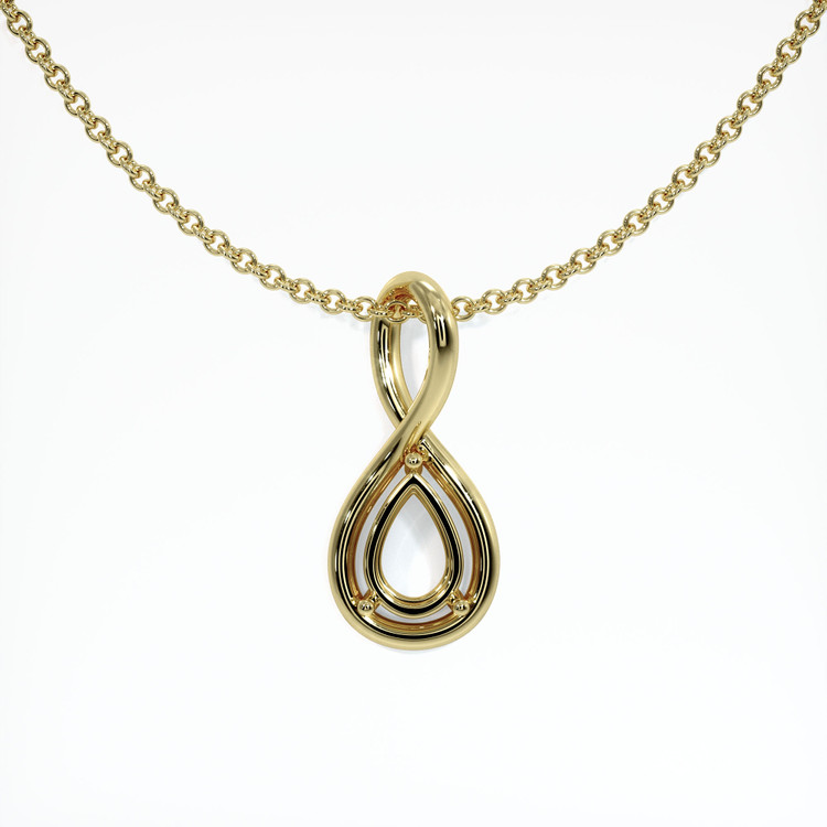 18K Yellow Gold Solitaire Pendant Setting