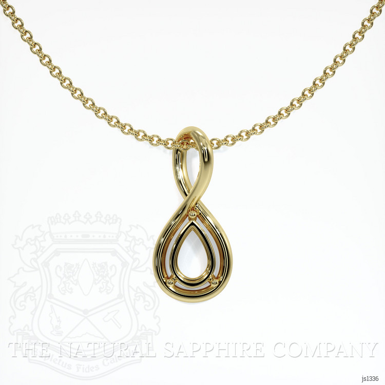 18K Yellow Gold Solitaire Pendant Setting