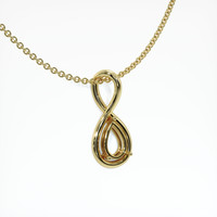 18K Yellow Gold Solitaire Pendant Setting Image