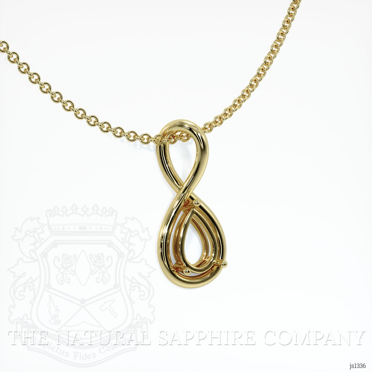 18K Yellow Gold Solitaire Pendant Setting