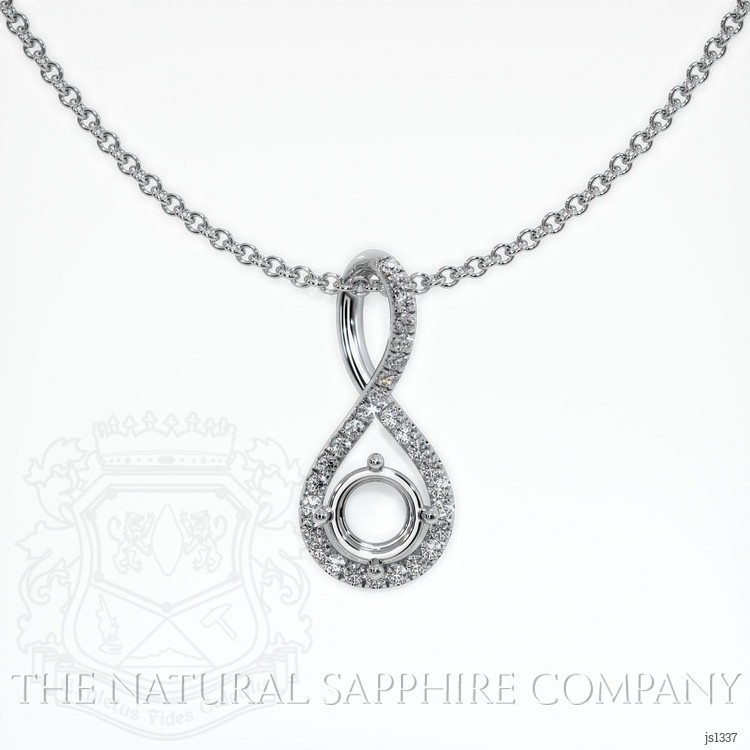 Platinum 950 Pave Pendant Setting