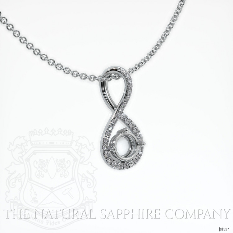 Platinum 950 Pave Pendant Setting