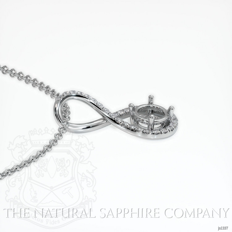 Platinum 950 Pave Pendant Setting