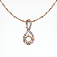 14K Rose Gold Pave Pendant Setting Video