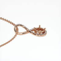 14K Rose Gold Pave Pendant Setting Image