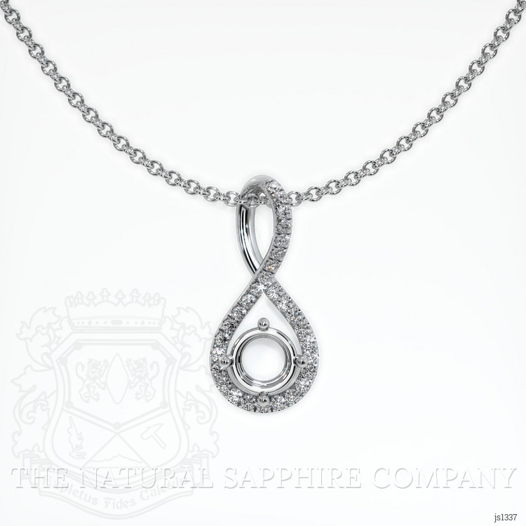 Silver Pave Pendant Setting