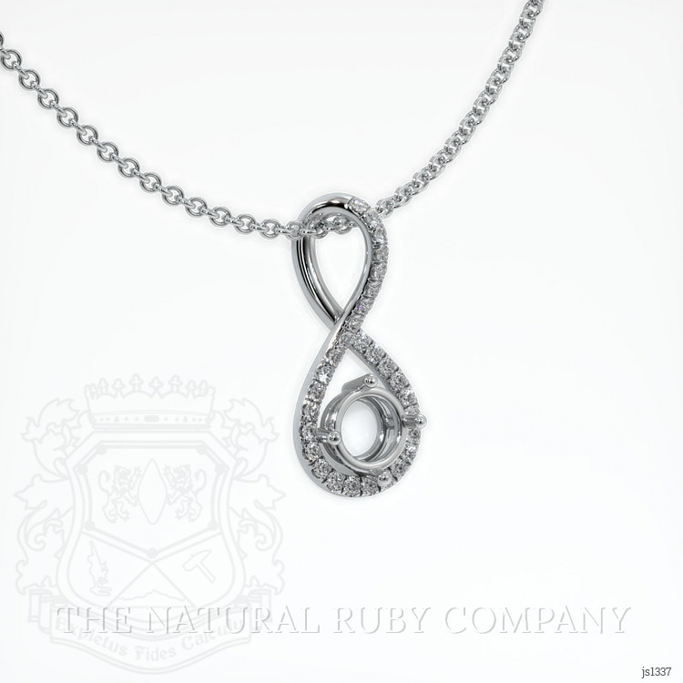Silver Pave Pendant Setting