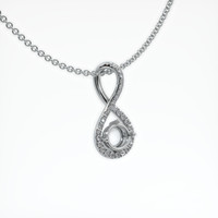 10K White Gold Pave Pendant Setting Image