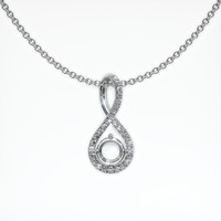 18K White Gold Pave Pendant Setting Video