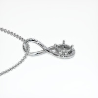 18K White Gold Pave Pendant Setting Image