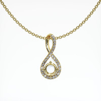 14K Yellow Gold Pave Pendant Setting Video