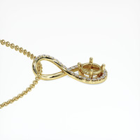 14K Yellow Gold Pave Pendant Setting Image