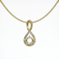 18K Yellow Gold Pave Pendant Setting Video