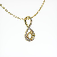 18K Yellow Gold Pave Pendant Setting Image